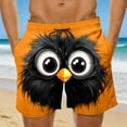 thumbnail image 2 of Purcolt Mens Swim Trunks Y2K Funny Cartoon Expression Face Print Beach Shorts Casual Boarding Short with Pockets, 2 of 6