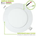 thumbnail image 6 of LeisureLED 5 Pack RV Boat Recessed Ceiling Light 480 Lumen Super Slim LED Panel Light DC 12V 4.75" 6W Full Aluminum Downlights, (Natural White), 6 of 8