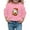 Pink, variant on Toddler Girls Pumpkin Skeleton Bat Ghost Sweatshirt Cute Print Long Sleeve Crewneck Pullover Kids Top Fall Winter School Outing Clothing Pink Size 3-4T