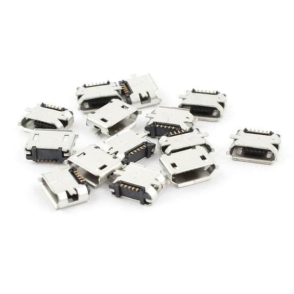 Unique Bargains 15PCS DIY Micro B Type USB 2.0 5-Pin Female SMT Socket Jack Connector