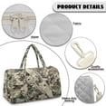 thumbnail image 6 of Garronmavis Camo Duck Print Large Quilted Duffle Bag Lightweight Weekender Bag Overnight Carry On Bag with Luggage Sleeve for Travel, Gym, 6 of 7