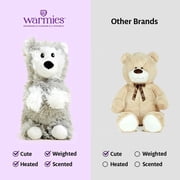 Warmies Junior 9” Husky Stuffed Animal, Microwavable Heated Plushies and Weighted Soft Plush Toys