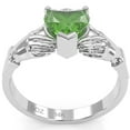 thumbnail image 5 of Claddagh Peridot Ring In Solid 14k White Gold, 5 of 6