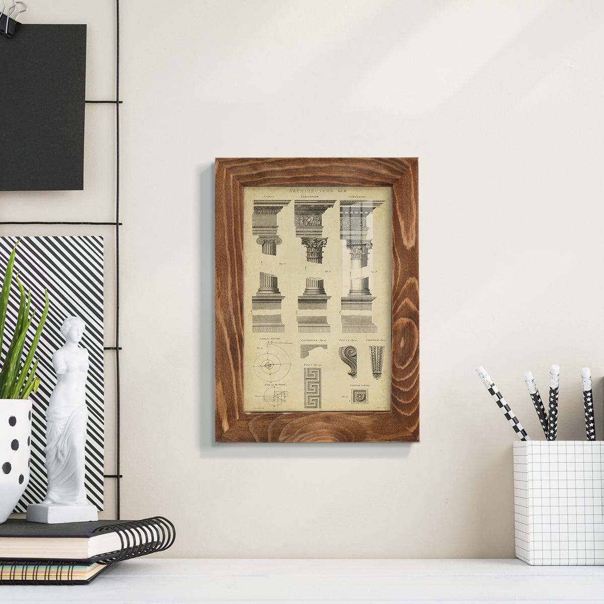 Encyclopediae III -Framed Print w/glass-Walnut