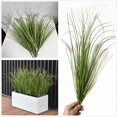 thumbnail image 6 of Artificial Plants, Fake Wheat Grass Tall Shrubs Bundles, Faux Greenery Plastic Plant Indoor Outdoor Decoration Home Garden Christmas Party Table Centerpieces Vase DIY Decor - Tail End Red Leaves, 6 of 7