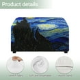 thumbnail image 4 of Xoenoiee Starry Night Print Ottoman Cover Slipcover Stretch Square Footrest Sofa Slipcovers Jacquard Soft Stool Cover Removable Washable Footstool Protector Covers, L, 4 of 7
