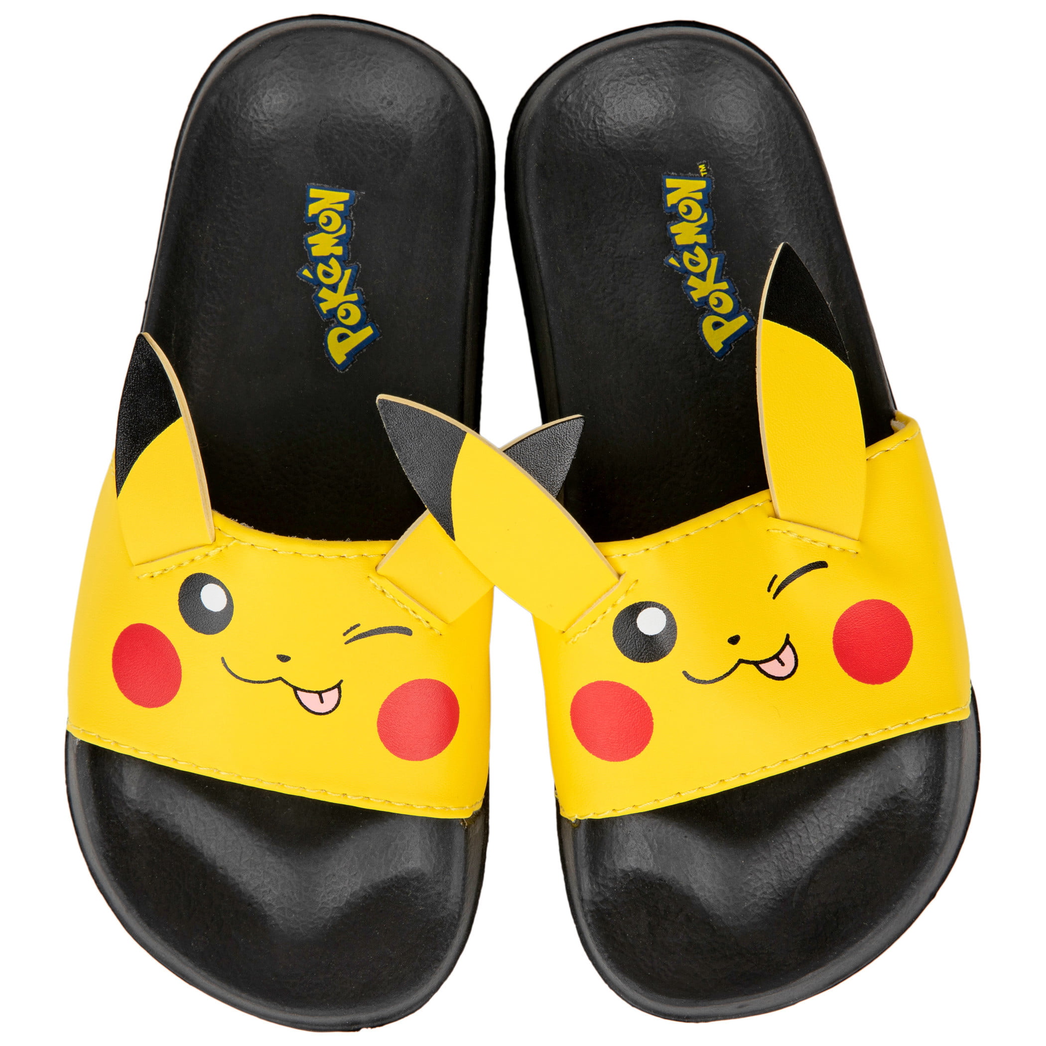 Pokemon Sliders For Boys and Girls Kids Pikachu Face Sandals Beach Shower Shoes Childrens Flip Flops Summer Footwear Merchandise 