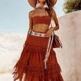 thumbnail image 4 of JASGOOD Boho Turquoise Belt for Women Wax Rope Braided Waist Belt Western Hand-Woven Bead Tassel Belts for Dresses, 4 of 8