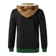 thumbnail image 2 of WREESH Men's Fleece Christmas Antlers Hooded Printed Sweatshirt Jacket, 2 of 5
