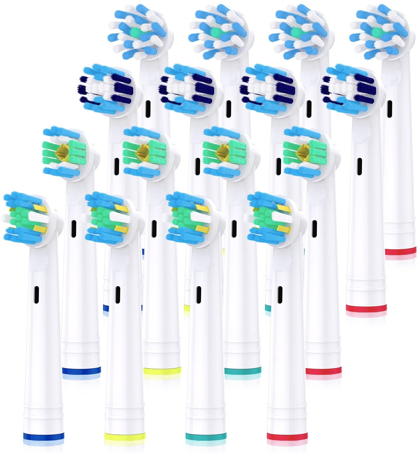 Homasen Replacement Brush Heads Compatible with Oral B Electric Toothbrush,16 Pack