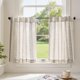 thumbnail image 4 of Cortinas Jinchan 66x61 cm Lino Gris Boho Geométrico 2 Paneles, 4 of 9
