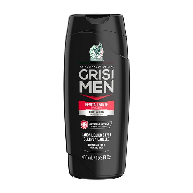 Jabón líquido Grisi Men revitalizante 2 en 1 cuerpo y cabello 450 ml