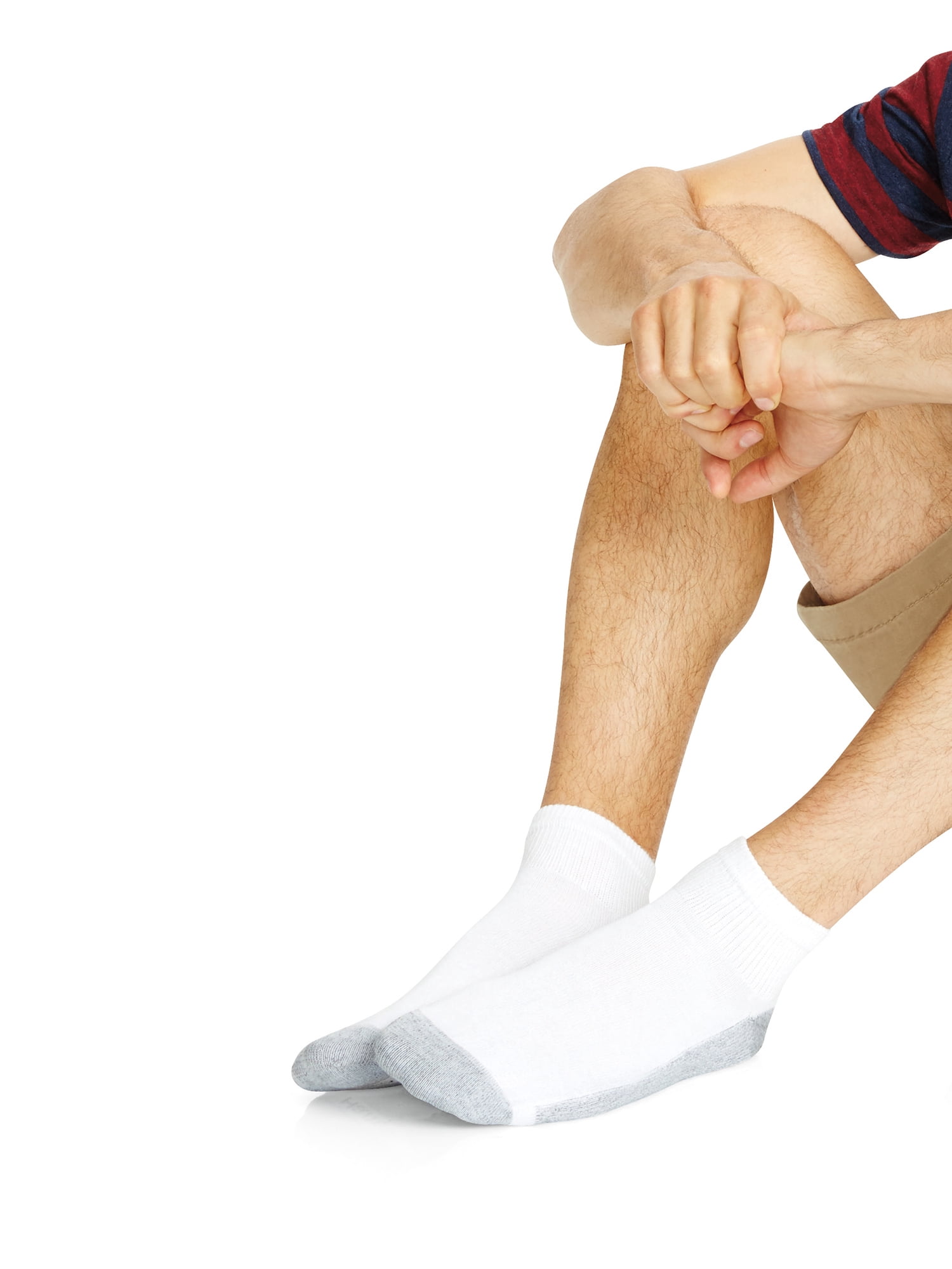 Hanes Men's Cushion FreshIQ Ankle Socks 12 + 1 Bonus Pack