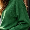 thumbnail image 5 of Edvintorg Sweaters for Women High Neck Casual Pullover Top Long Sleeve Loose Soft Knit Blouse Plus Size Fashion Women Clothing Green S-5XL, 5 of 5