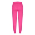 thumbnail image 4 of Ohufall Women Yoga Pants Casual High Waist Stretch Loose Yoga Pant Solid Color Palazzo Lounge Pants, 4 of 8