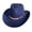 Navy - One Size, variant on Western Cowboy Hat With Ethnic Style Wool Mid Brim Performance Costume Hat For Outdoor And Casual Wear Casual Beige - One Size