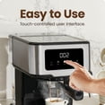 thumbnail image 4 of Espresso Machine, 15-Bar Pump Digital Espresso Maker w/Steam Wand for Latte & Cappuccino, Compact Espresso Coffee Machine w/ 1.5L Removable Water Reservoir - Stainless Steel, 4 of 7