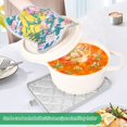 thumbnail image 3 of Yayeee Pot Holders Kitchen Heat Resistant with Pocket 7"x9.8" Cotton Oven Cooking Hot Pads, Green Mountains, 3 of 7