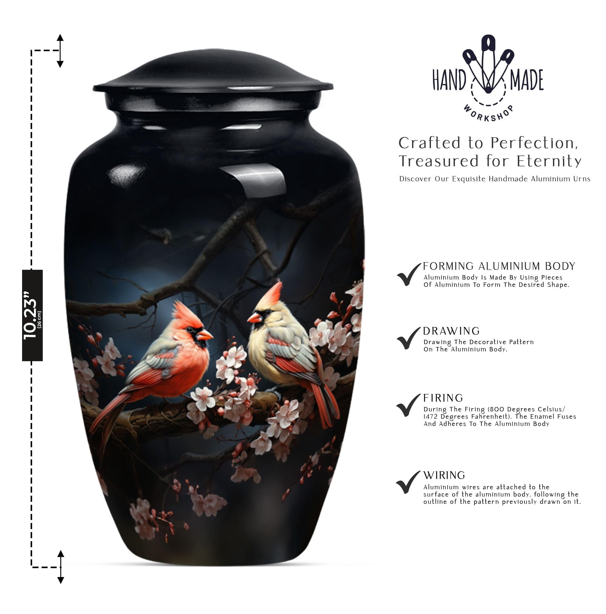 SUBSH Urns for Human Ashes Adult Female - Cremation Urns for Burial - Cremation Urns for Human Ashes Adult Male - Funeral Urns for Human Ashes Adult