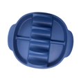 thumbnail image 2 of Soporte para tacos con ranuras para microondas, utensilios de cocina, bandeja para servir tacos, ideal para acampar, comida para llevar, reuniones, azul oscuro, 2 of 9