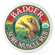 Badger - Certified USDA Organic Cayenne & Ginger Sore Muscle Rub (2 Oz)