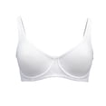 thumbnail image 2 of IQOGKRN Women's Underwire Bra Seamless Unpadded Support Bra with Wide Straps for Lift Comfortable Bra White L, 2 of 9