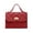 Red, variant on huanledash Women Handbag Rhombic Pattern Textured Long Strap Portable Korean Style Gifts Faux Leather Solid Color Ladies Crossbody Wallet Tote Bag Daily Use