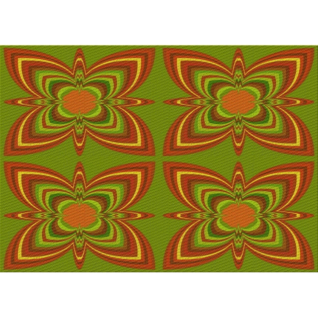 Ahgly Tapis Rectangulaire Lavable en Machine Intérieur Transitionnel Vert Pistache, 2 Pieds x 4 Pieds