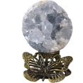 thumbnail image 1 of AMOYSTONE Celestite Geode Ball 1.5-2" | Natural Stone Sphere for Chakra Alignment, Office Energy Enhancement, 1 of 7