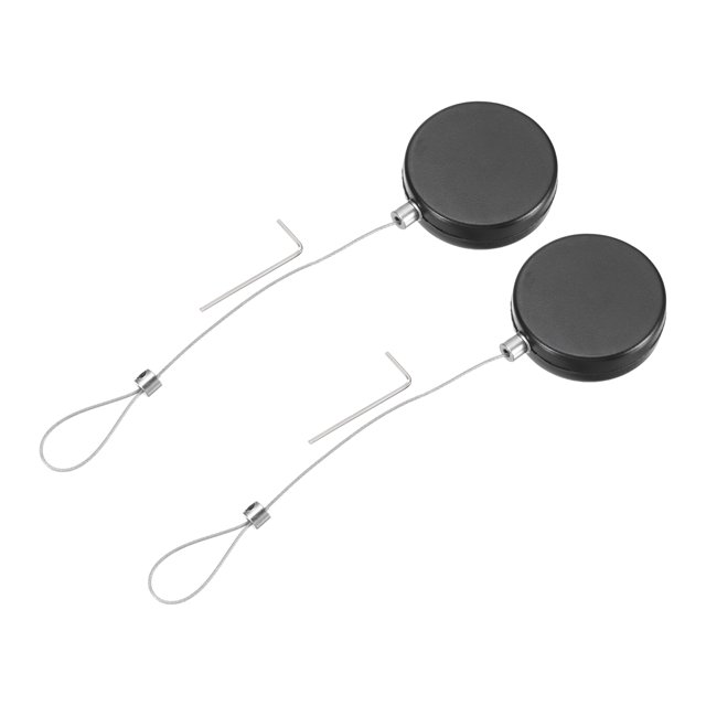 Retractable Cable Lock with Latch Remote Control Security Locks with Adjustable Cord Tether Anti Theft Black