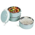 thumbnail image 4 of Portable 304 Stainless Steel Lunch Box, Thermal Cylinder, for School Office Outdoor, with Safety Locks, Pressure Cooker Principle, 4 of 7
