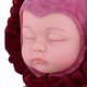 thumbnail image 5 of Precioso 14 pulgadas de simulación de muñeca durmiente de dibujos animados de peluche de juguete para niños apaciguar a púrpura CUTICAT Muñeca de simulación, 5 of 8