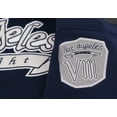 thumbnail image 4 of Men's Athletic Los Angeles Varsity Sherpa Fleece Lined LA Zip Up Hoodie Jacket (Navy, 3XL), 4 of 7