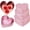 Pink, variant on 3 count Valentine's Day Heart Shaped Boxes with 100g Shredded Paper Fill Nesting Heart Flower Boxes for Valentine Wedding Birthday Showers Present Packaging(White Marble)