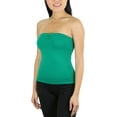 thumbnail image 5 of ToBeInStyle Women's Sweetheart Neck Bandeau Knit Tube Top - Deep Kelly Green - S, 5 of 5
