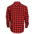 thumbnail image 3 of Gioberti Men's Brushed Flannel 100% Cotton Plaid Checkered Shirt with Corduroy Contrast, 3 of 4