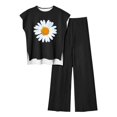 thumbnail image 3 of Birdeem Blouses pour Femmes Ensemble Décontracté Sans Manches Imprimé Col Rond et Pantalon, 3 of 9