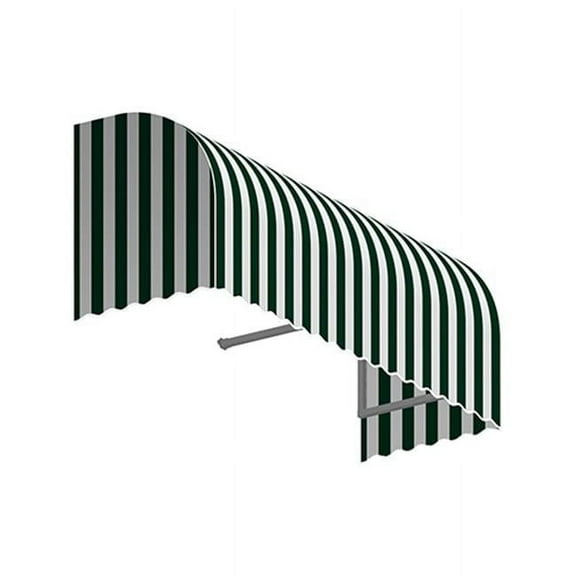 Awntech RS22-US-3FW 3.38 ft. Savannah Window & Entry Awning, Forest Green & White - 31 x 24 in.