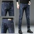 and Autumn New Youth Men‘s Style Jeans Trendy Brand Embroidered Slim