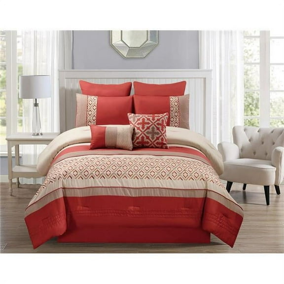 Riverbrook Home Janna Embroidered Spice 8pc King Comforter Set, Adult