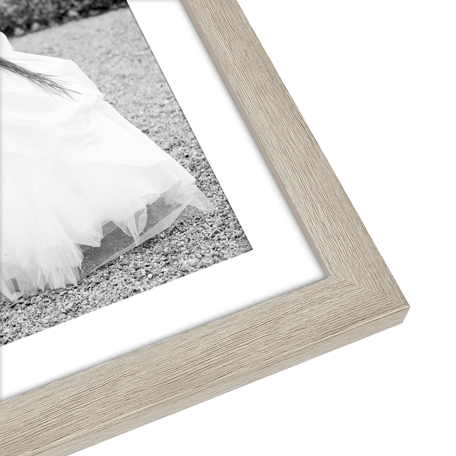 Americanflat Picture Frame Set, 7 Pieces with One 11x14; Two 8x10; and Four 5x7, Driftwood