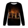 thumbnail image 4 of Xdegoge Halloween Long Sleeve Shirts Women Plus Size Sanderson Sisters Graphic Raglan Long Sleeve Sweatshirt Oversized Crewneck T-Shirt Party Vintage Festival Tops 2025 Season Funny Gifts, 4 of 5