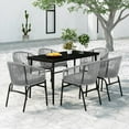 thumbnail image 1 of vidaXL 7 Piece Garden Dining Set Grey, 1 of 5