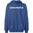 thumbnail image 2 of OXI Hoodie Sweatshirt - Cats>People, Basic Casual Hoodie for Men's and Women Fleece Hoodie Long Sleeve - Indigo Blue Large, 2 of 3