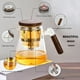 thumbnail image 3 of Tetera de Vidrio con Separador de Agua y de Madera, Tetera Mágica, Tetera de Vidrio con Colador, Juego de Té de 800 Ml., 3 of 10