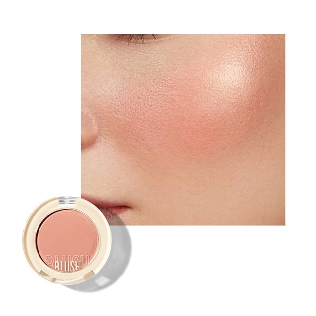 Single Color Nude Makeup High Gloss Rouge 12 Colors Pearlescent Fine 24.6G, Makeup White Blusher