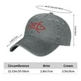 thumbnail image 5 of DouZhe Adjustable Washed Cotton Baseball Cap - No Fishing Prints Vintage Dad Hat Unisex Sports Caps (Gray), 5 of 7