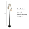 thumbnail image 3 of Giantex 3-Light Floor Lamp, Tall Floor Lamp w/Round Base, Rustic Standing Lamp, 3 of 6