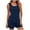 Navy, variant on ZyeKqe Summer Sets for Women Sleeveless Square Neck Tops Casual Comfy Drawstring Shorts Beach Travel 2 Piece Outfits
