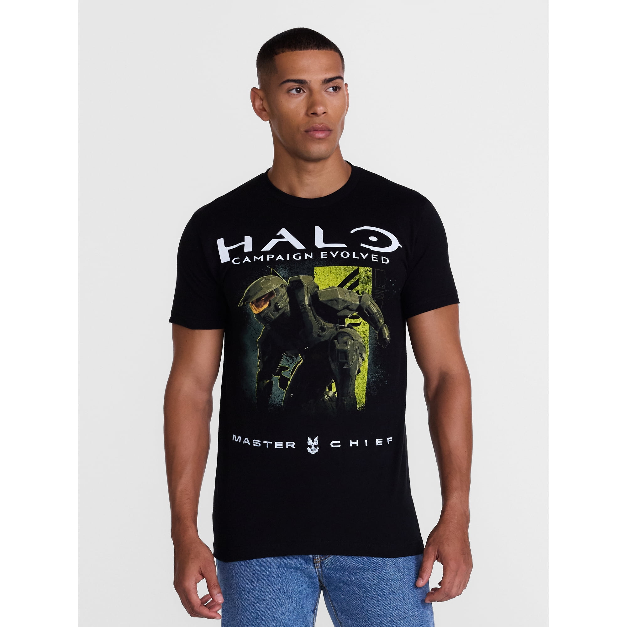 Halo Men's and Big Men's Graphic Cotton Tee with Short Sleeves, Sizes S-3XL